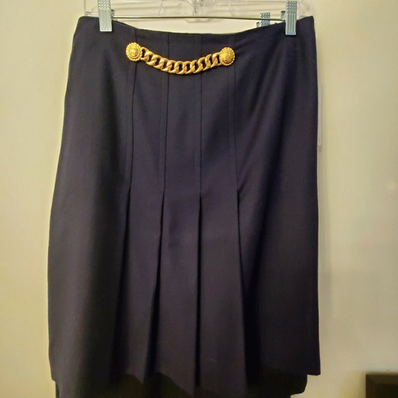 ●CELINE●Half Pleated Wool Skirts! - Picture 1 of 9